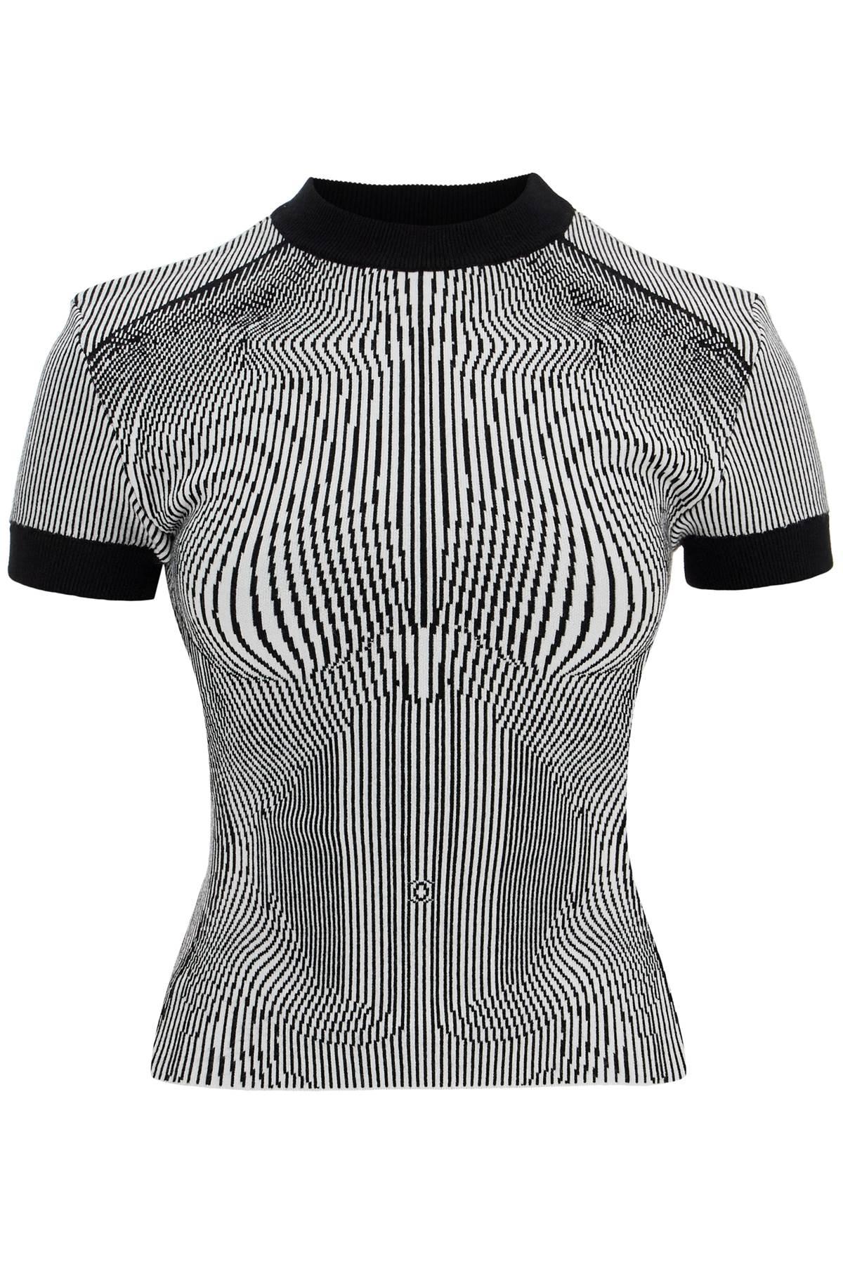 Jean Paul Gaultier And Striped Viscose T-Shirt in Black Lyst UK - Main Image