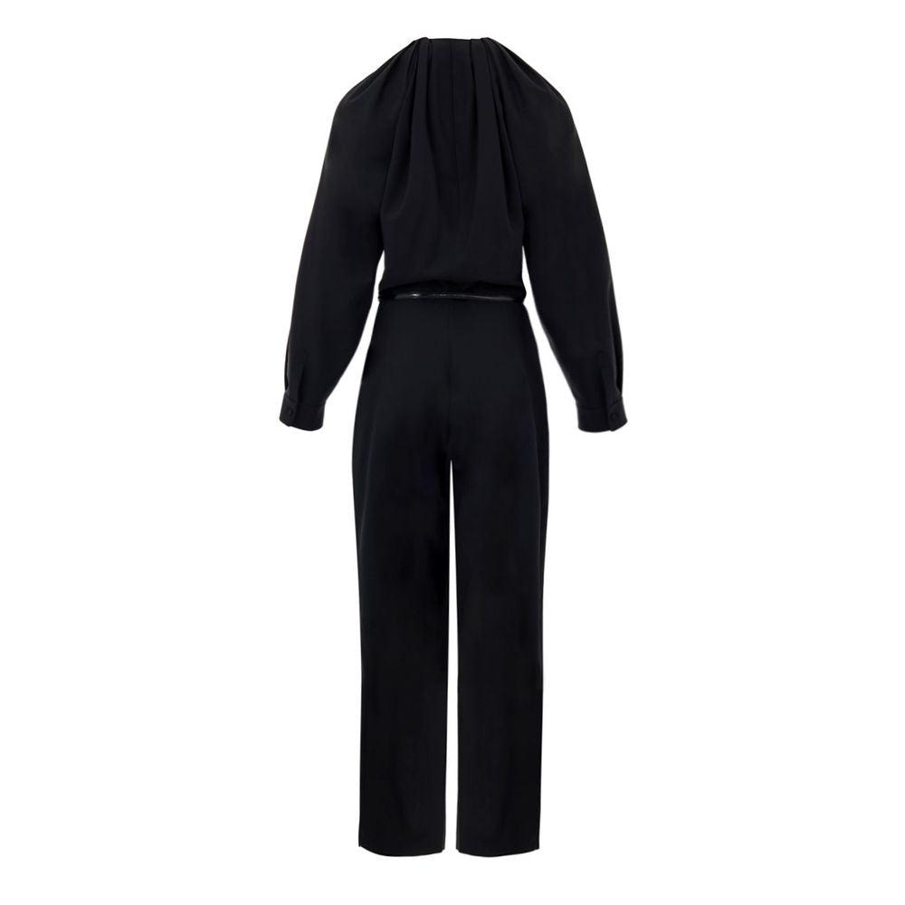 オールインワン・サロペット GUCCI BLACK STRETCH WOOL JUMPSUIT Women's Gucci Jumpsuits and rompers | Lyst