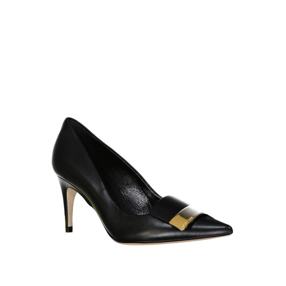 Sergio Rossi ブラックモカシンシューズ　61/2 Sergio Rossi ブラックモカシンシューズ 61/2