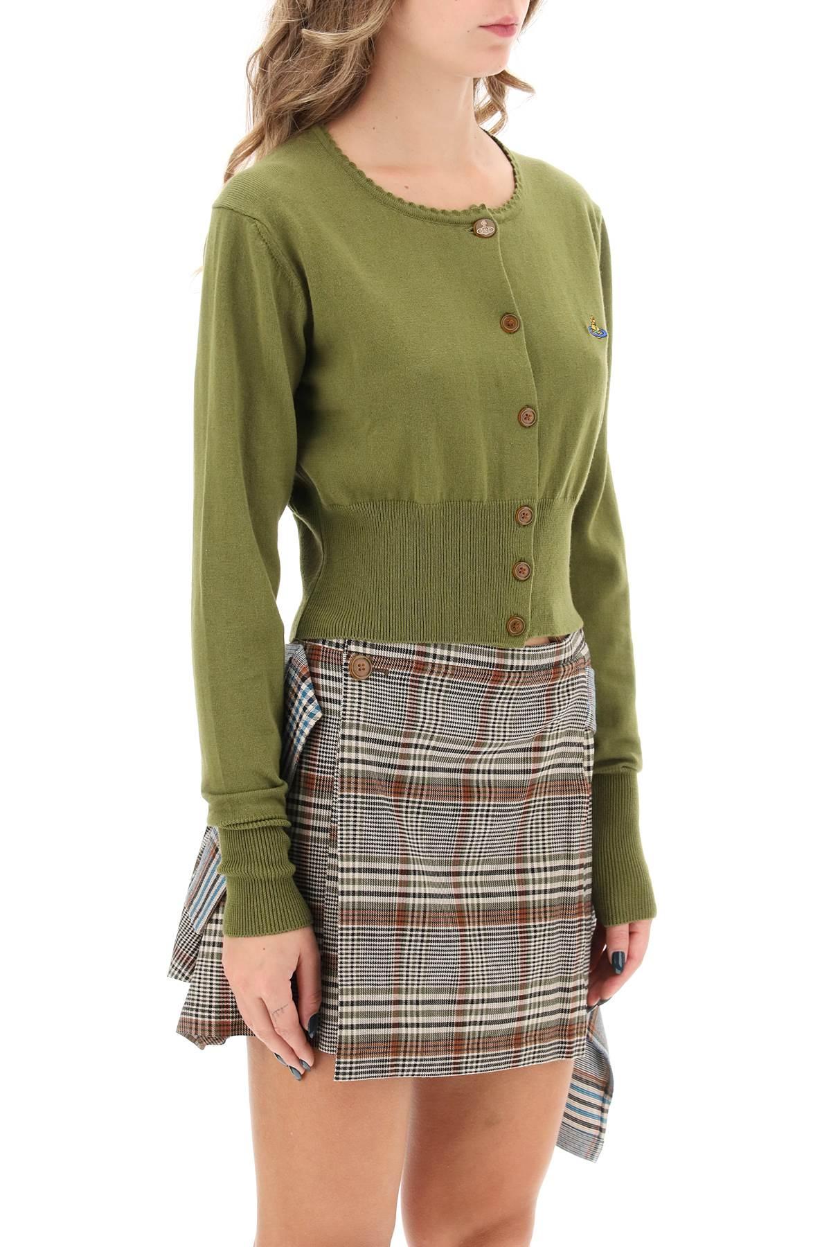 Vivienne Westwood Bea Cropped Cardigan in Green | Lyst Vivienne Westwood Bea Cropped Cardigan in Green | Lyst