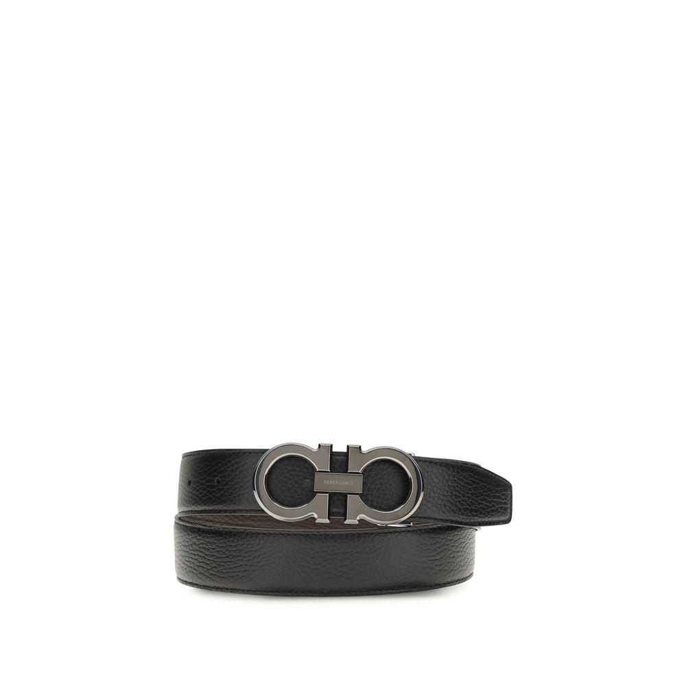 Ferragamo Calf Leather Bos Taurus Regular Belt Women Black Belts Gancini leather belt in black - Ferragamo | Mytheresa main image 2