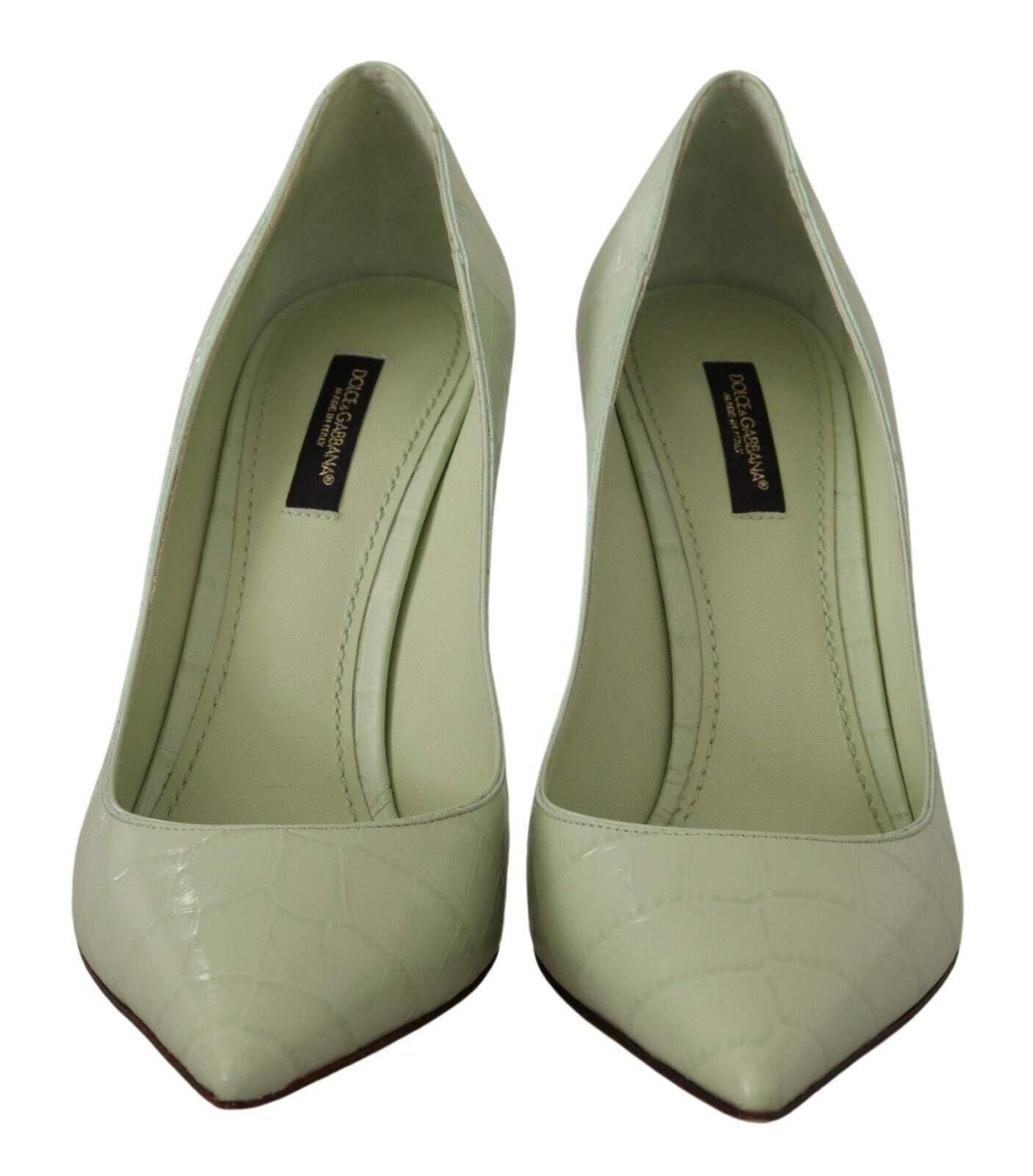 Dolce & Mint Green Leather Stiletto Heels Pumps