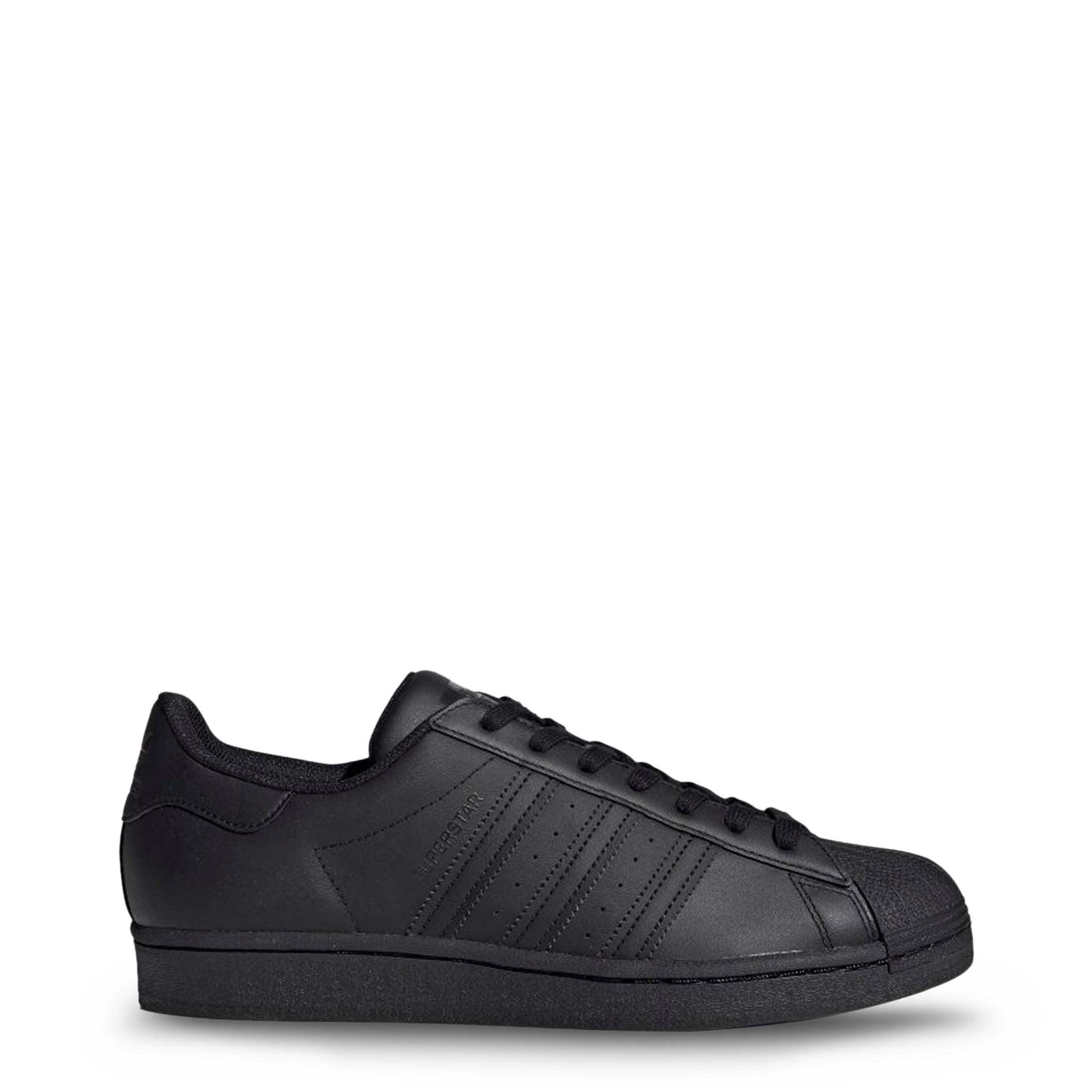 adidas Superstar Round Toe Low Top Sneakers in Black | Lyst