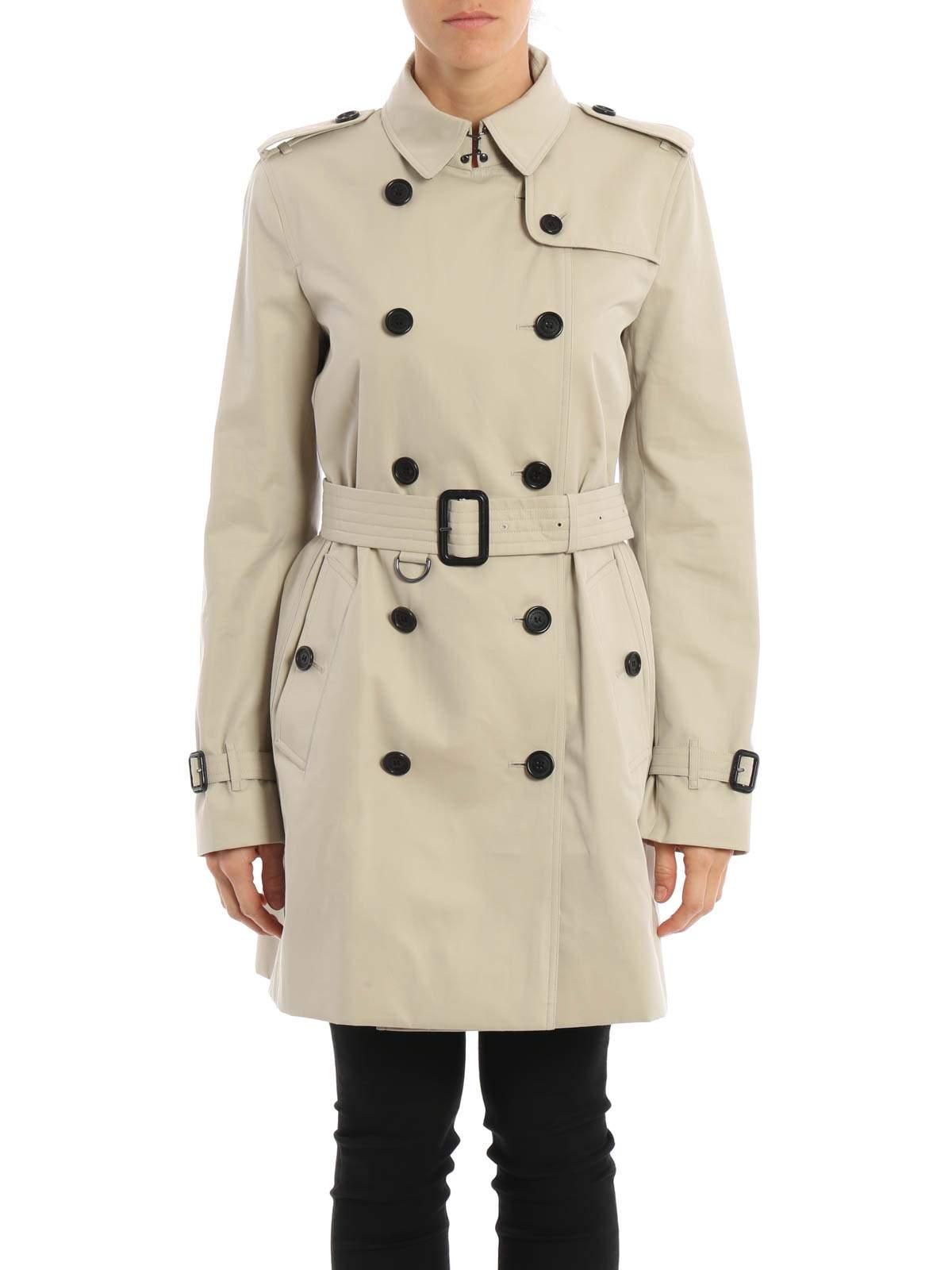 Burberry The Kensington Medium Trench in Natural | Lyst