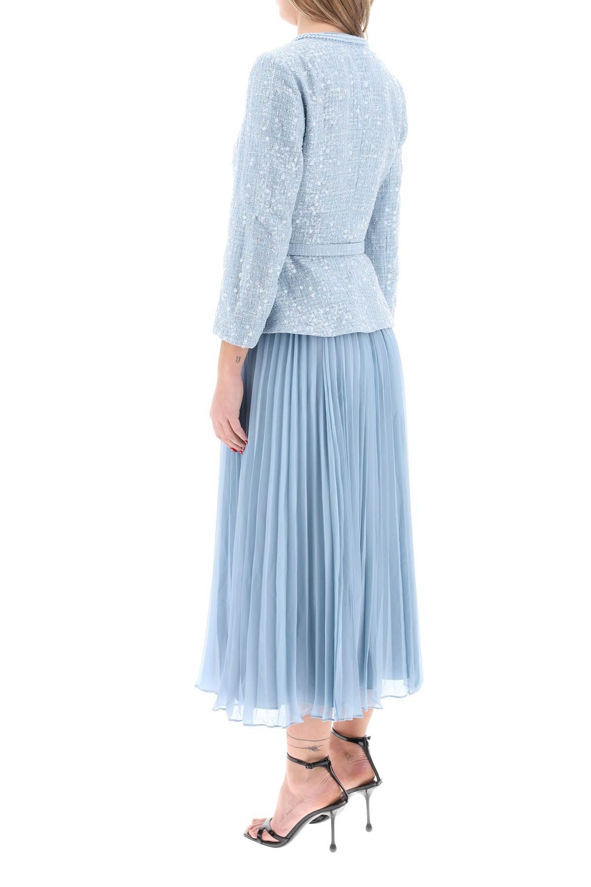 Self-Portrait Self Portrait Midi Dress With Pleated Skirt in
