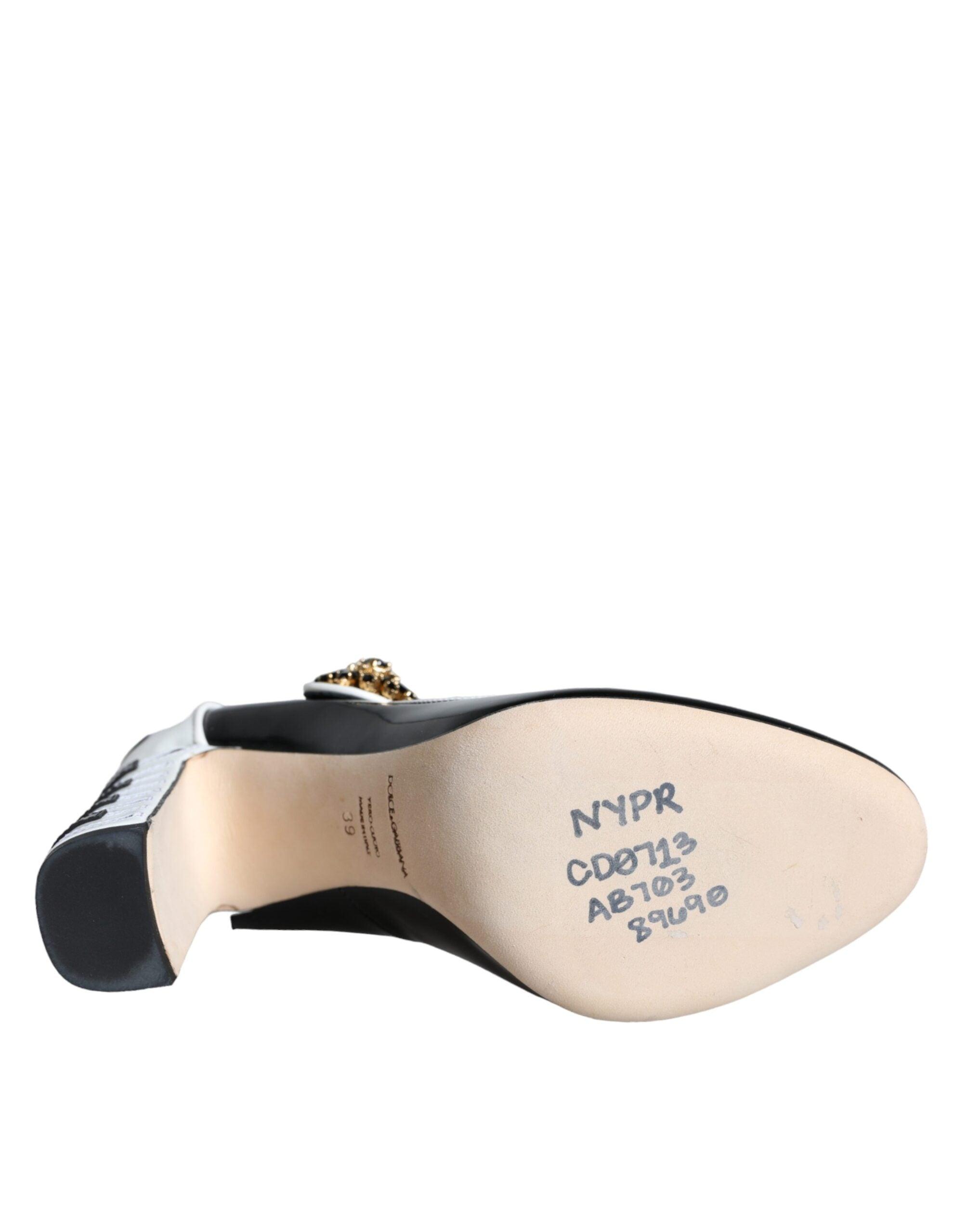 Dolce & Gabbana Black White Piano Keys Mary Janes Heels Shoes | Lyst