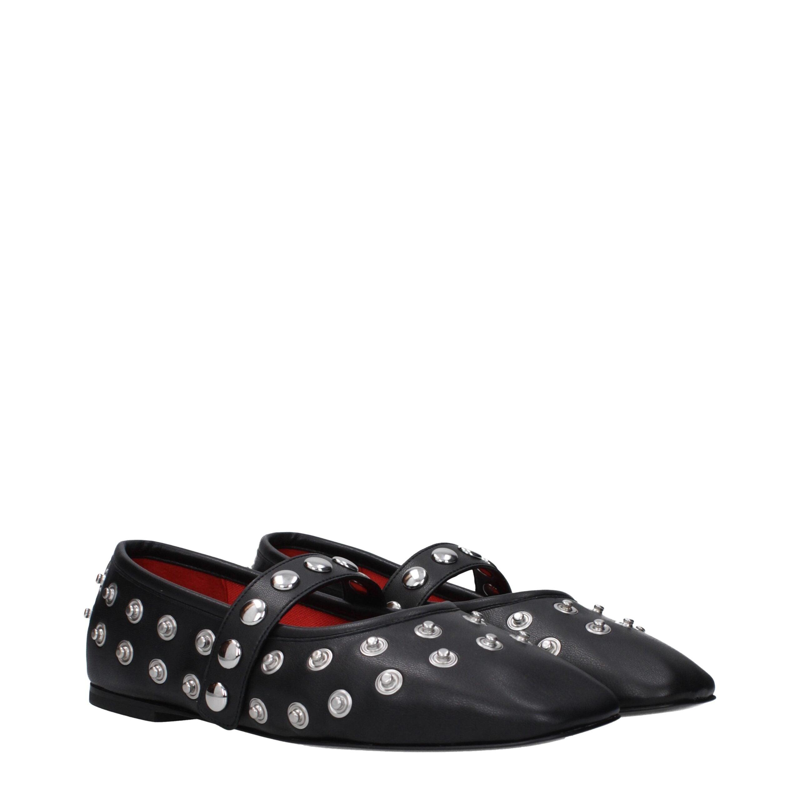 フラットシューズ STELLA MCCARTNEY Woman Ballet flats Black 810473W1IL0 1000 Women Pitch black Ryder Popper-Studded Ballet Flats | Stella