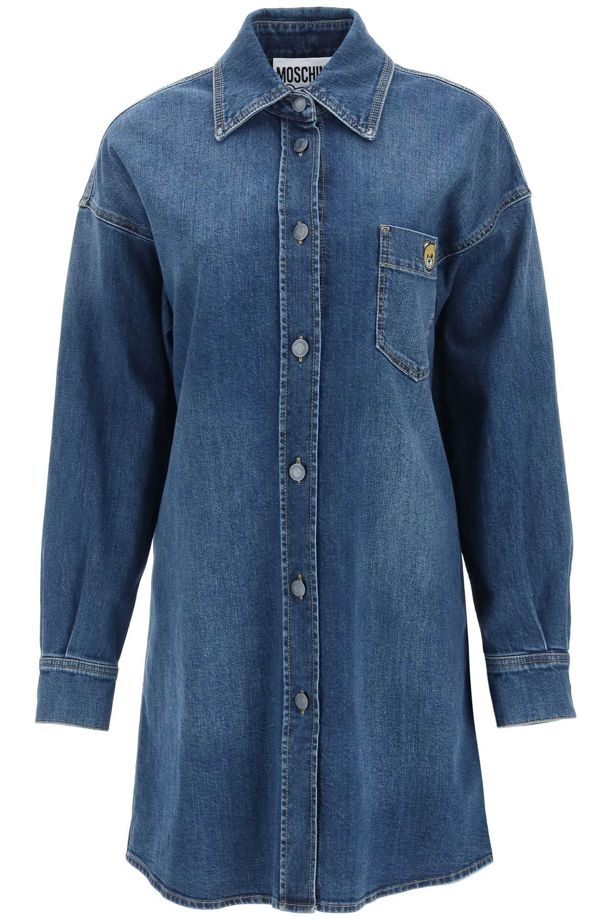 Moschino Denim Shirt Dress in Blue | Lyst