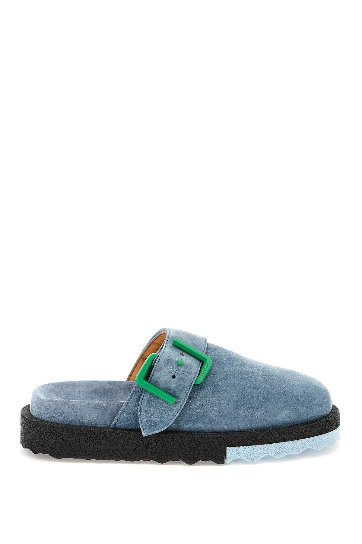 Off-White c/o Virgil Abloh Suede Leather Sponge Clogs in