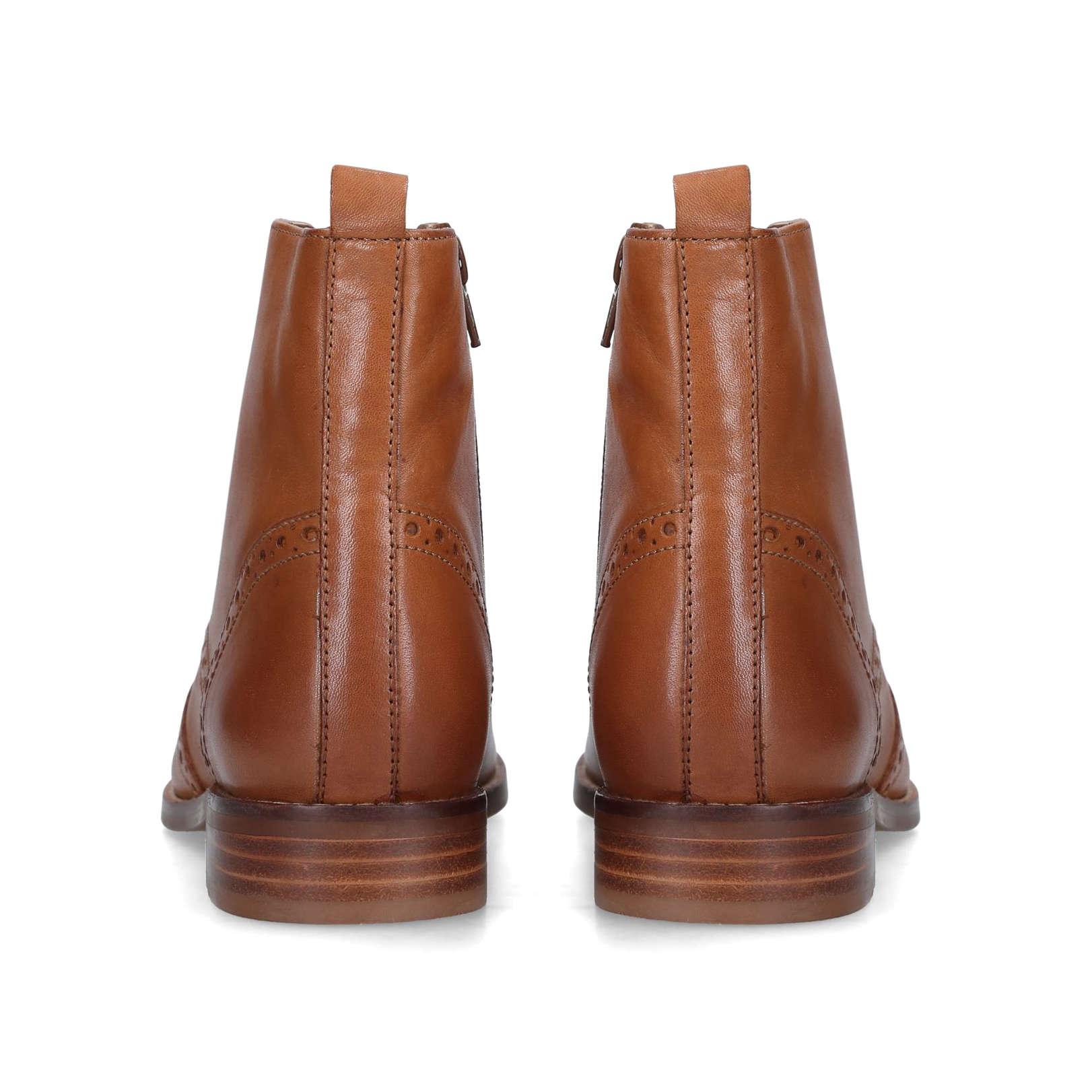 ALDO Ybilaclya Ankle Boots Tan Flat Ankle Boot in Brown Lyst