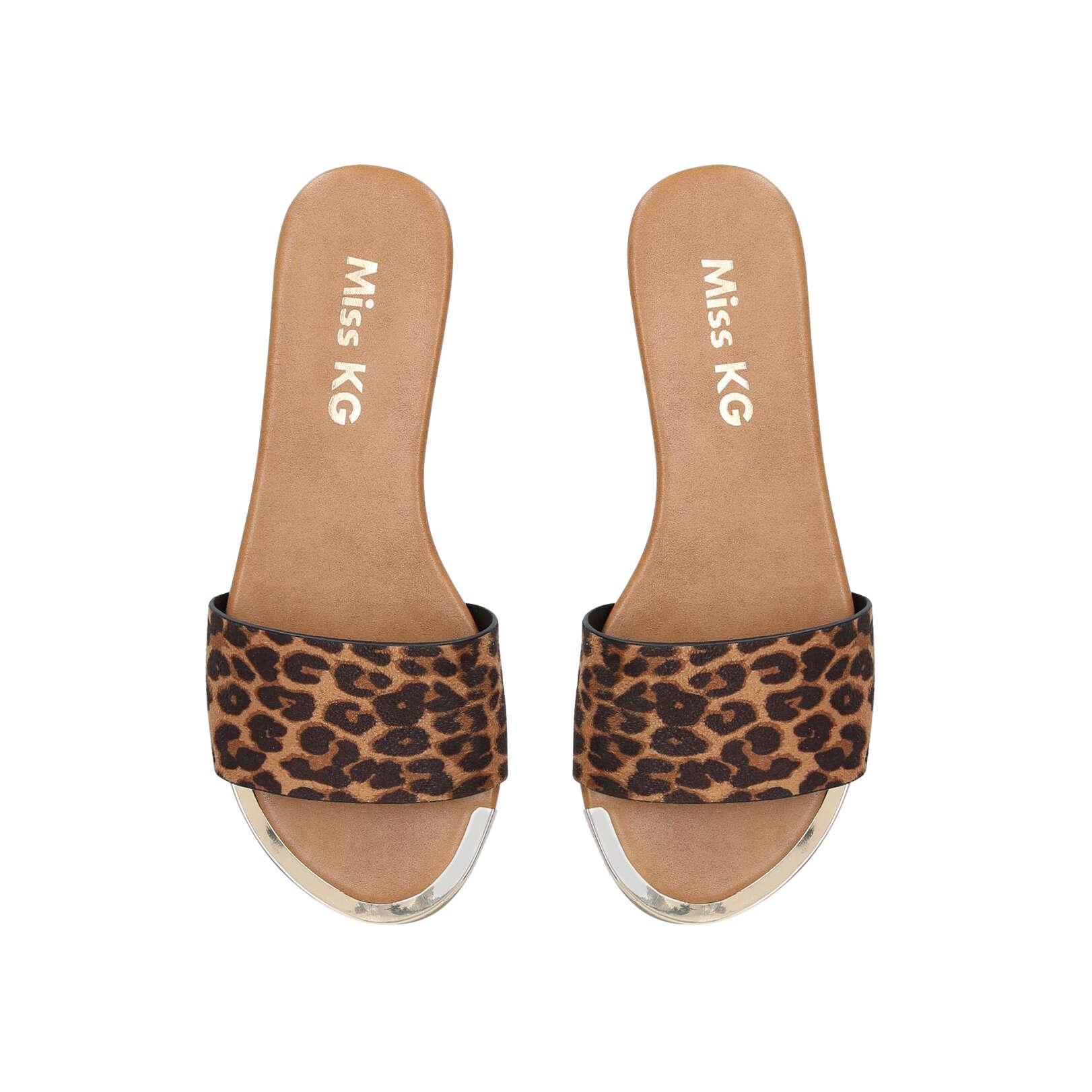 leopard skin sliders