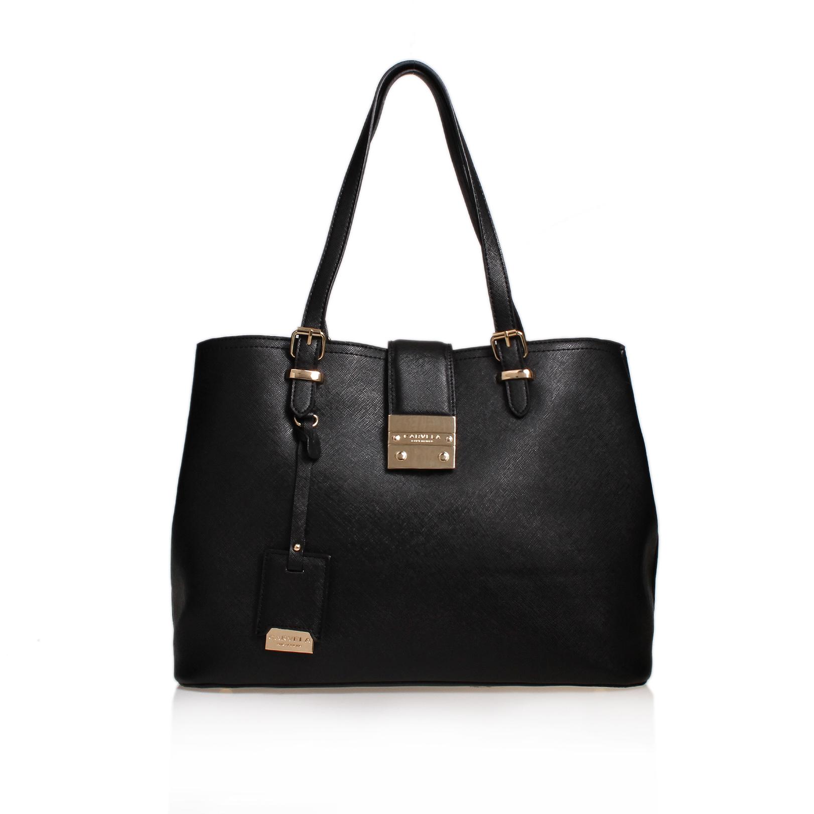 Carvela Kurt Geiger Mandy Lock Slouch Black Tote Bag Lyst