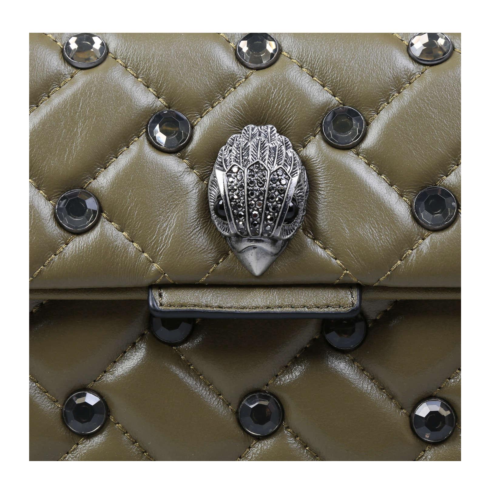 Kurt Geiger Leather Kensington X Bag Flat Day Bags Khaki in Green Lyst