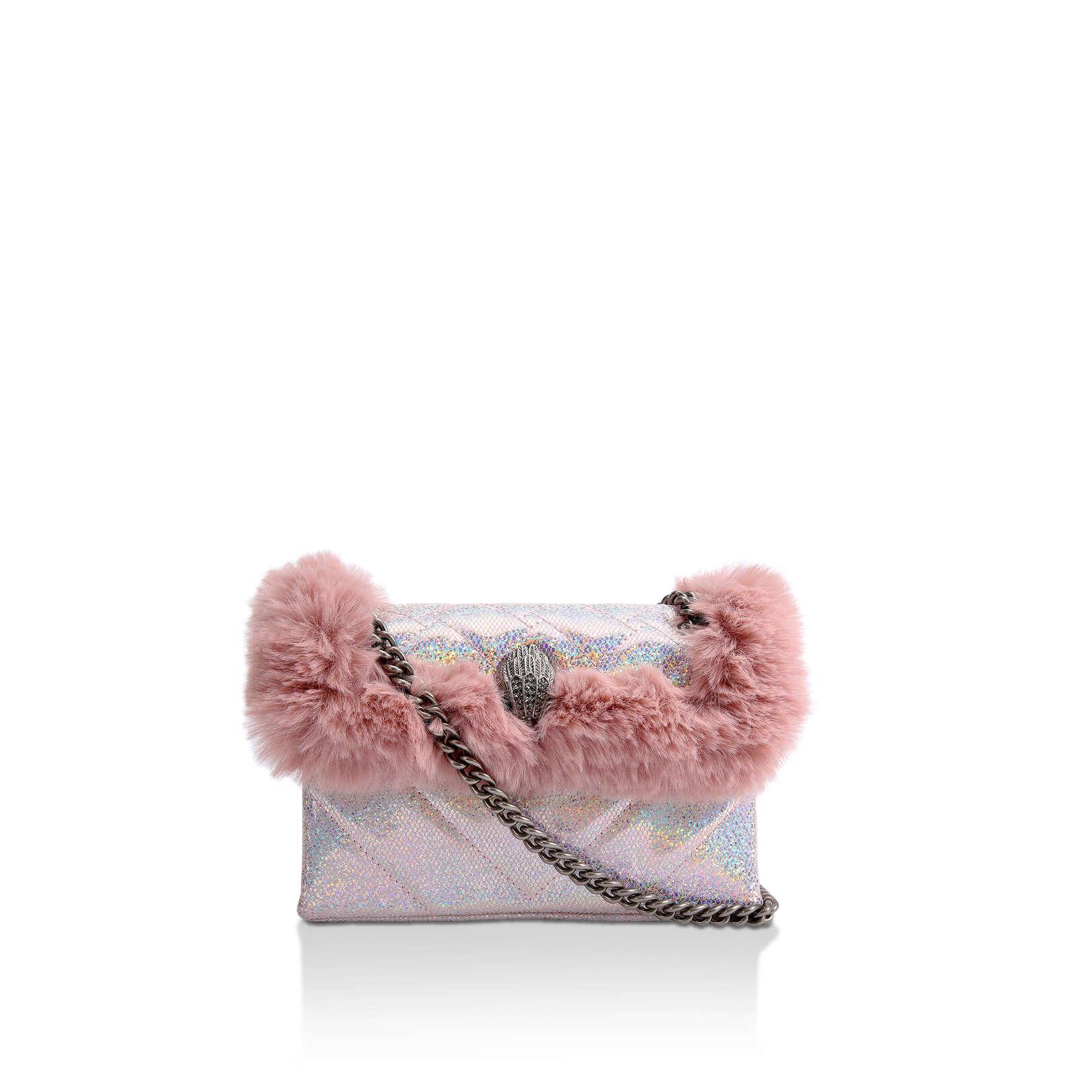 Kurt Geiger Pink Iridescent Faux Fur Cross Body Bag Lyst UK