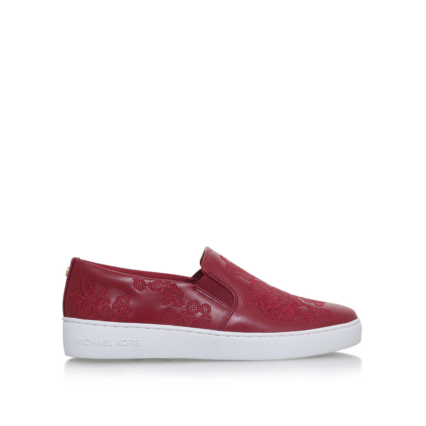 michael kors keaton slip on red