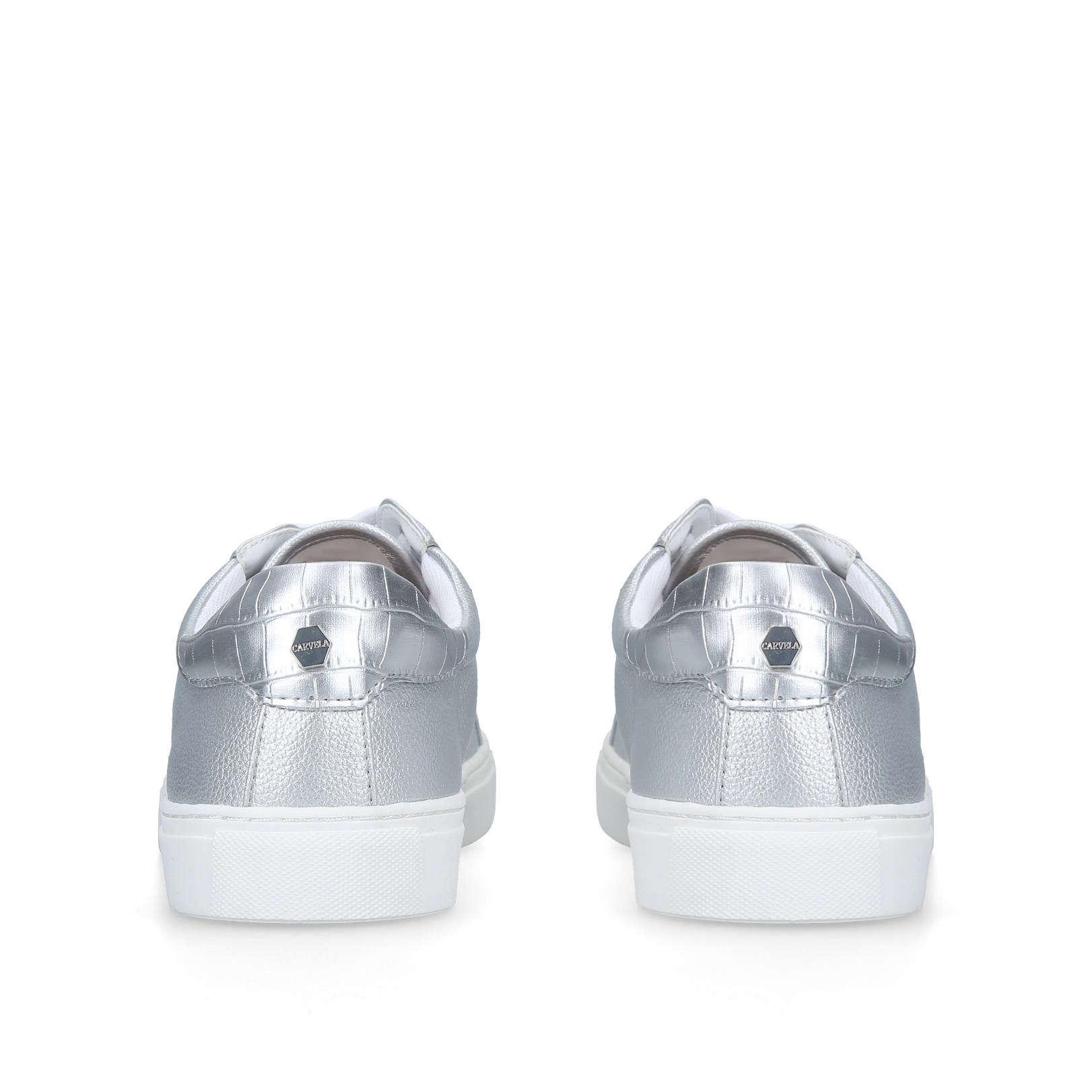 carvela trainers silver