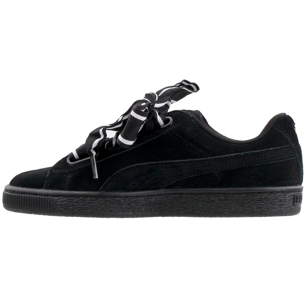 puma suede heart hombre negro