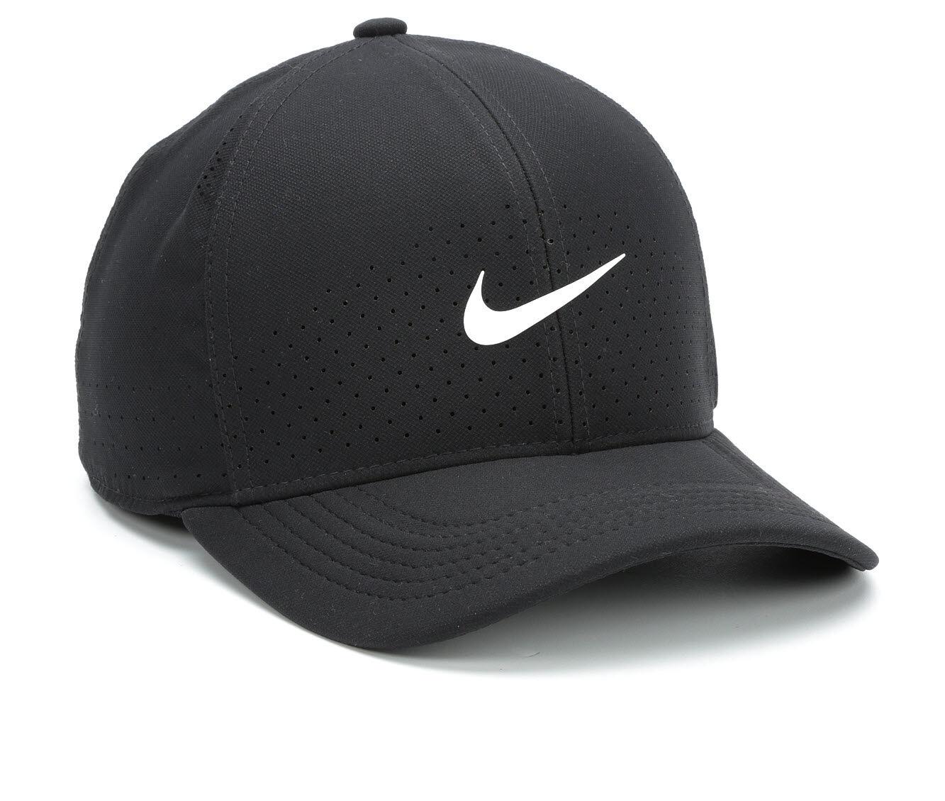 nike black fitted cap