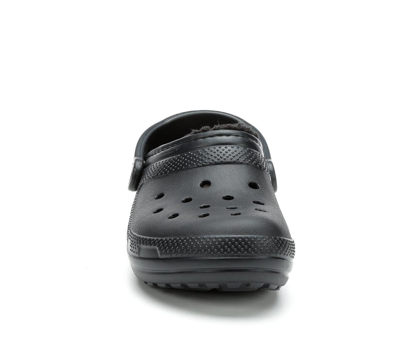 black lined crocs