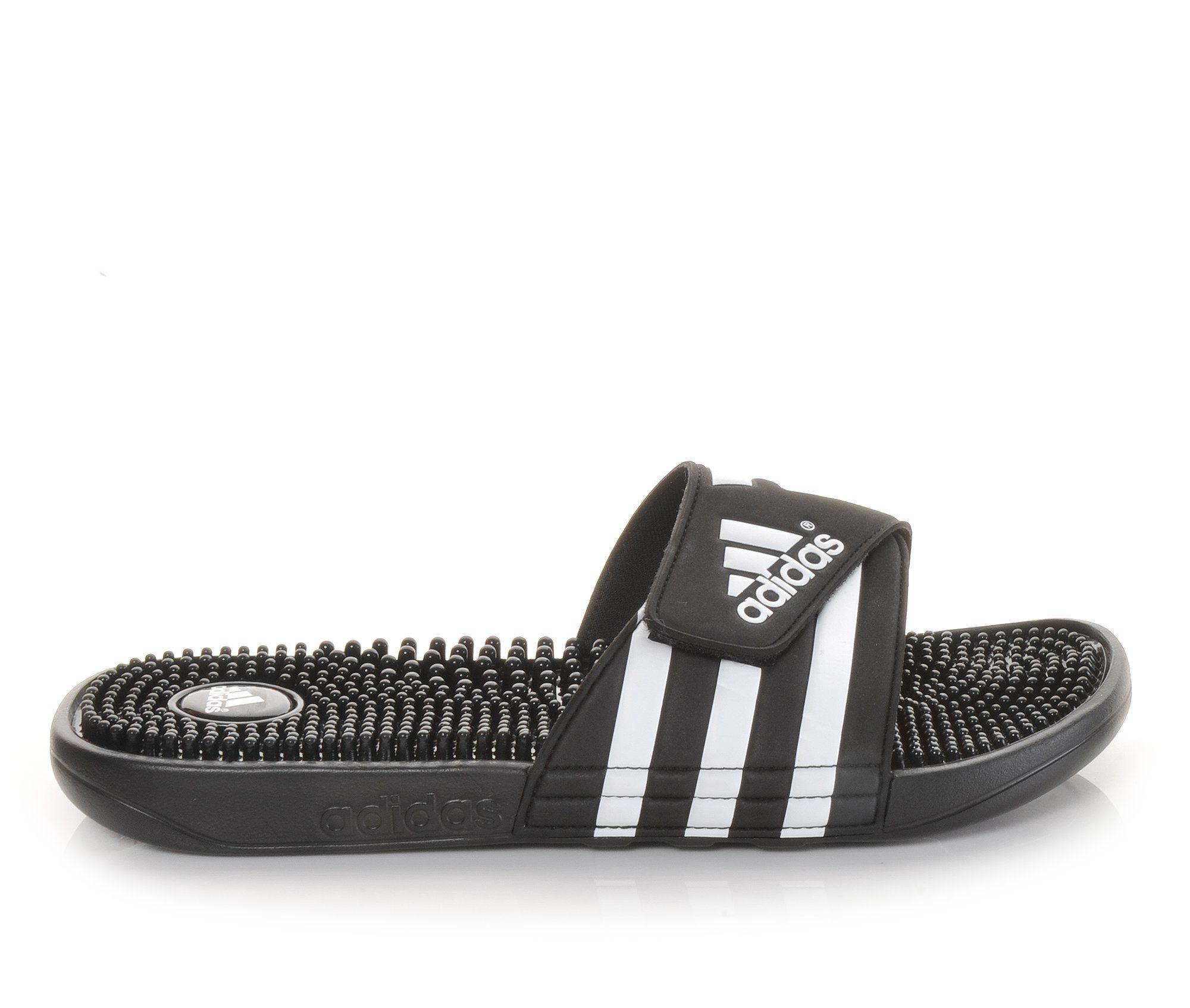 adidas Originals Rubber Black And White Adissage Sandals for Men - Save ...