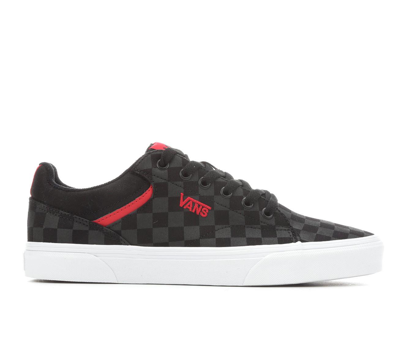 Vans Canvas Seldan Athletic Shoe in Black,Red,Check (Black) for Men Lyst