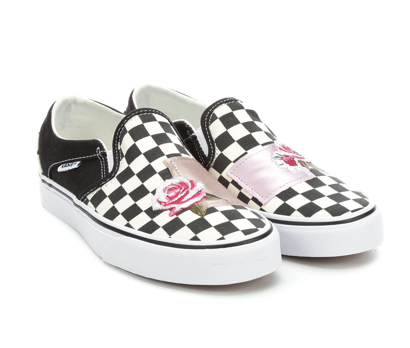 Vans Satin Asher Patchwork Athletic Shoe in Black,Floral (Black) Lyst