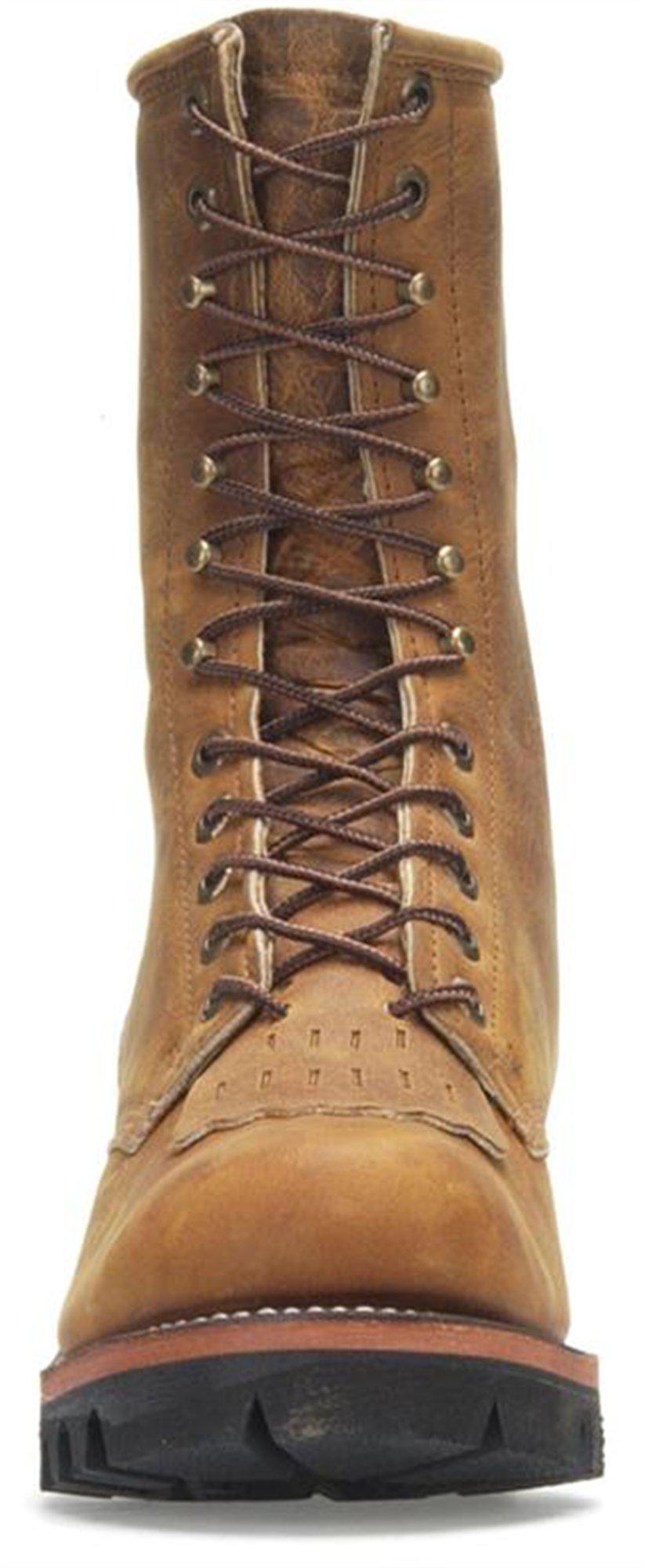 Double H Boot Leather 10 Inch Logger in 