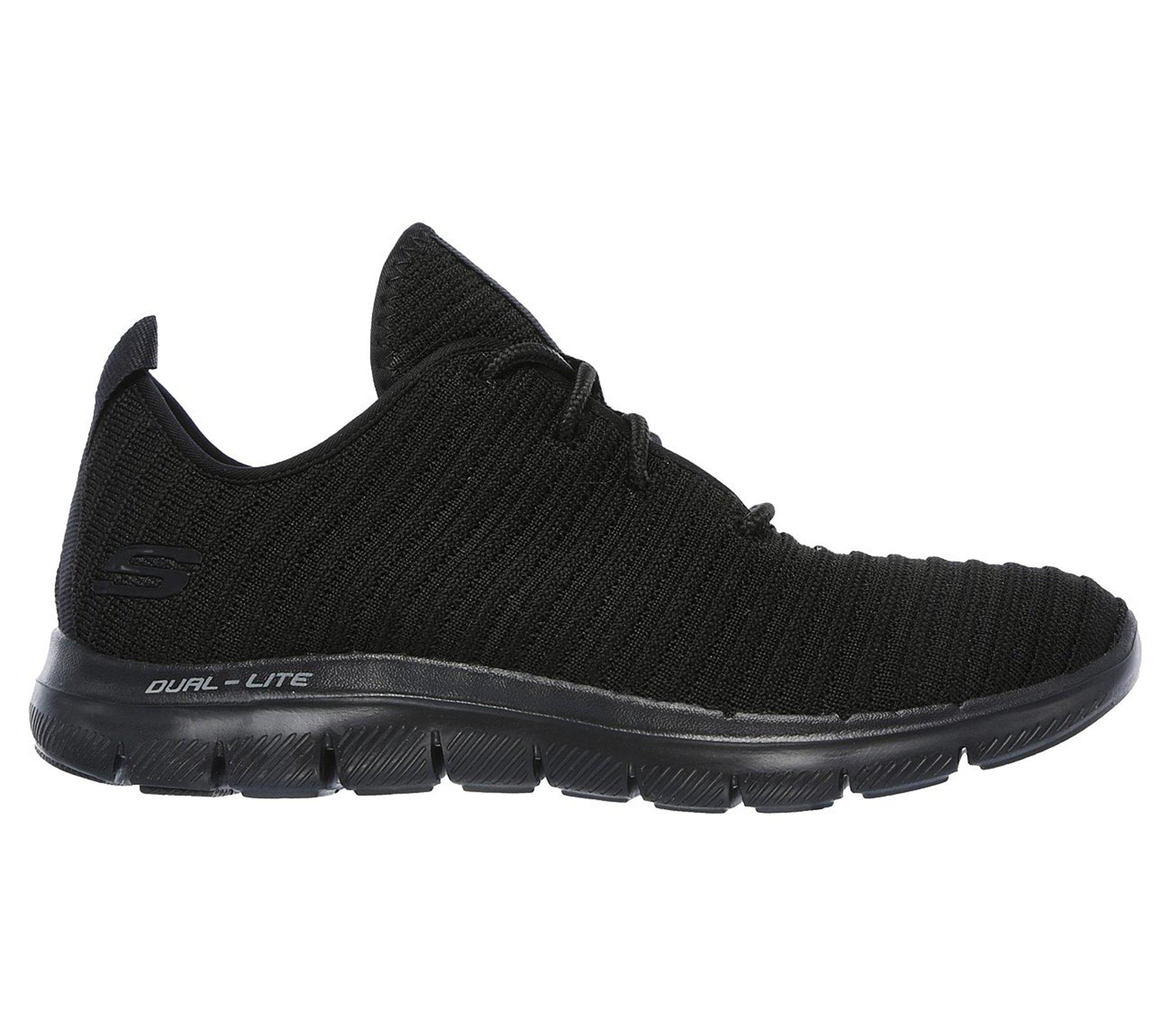 skechers flex appeal 2.0 black leather