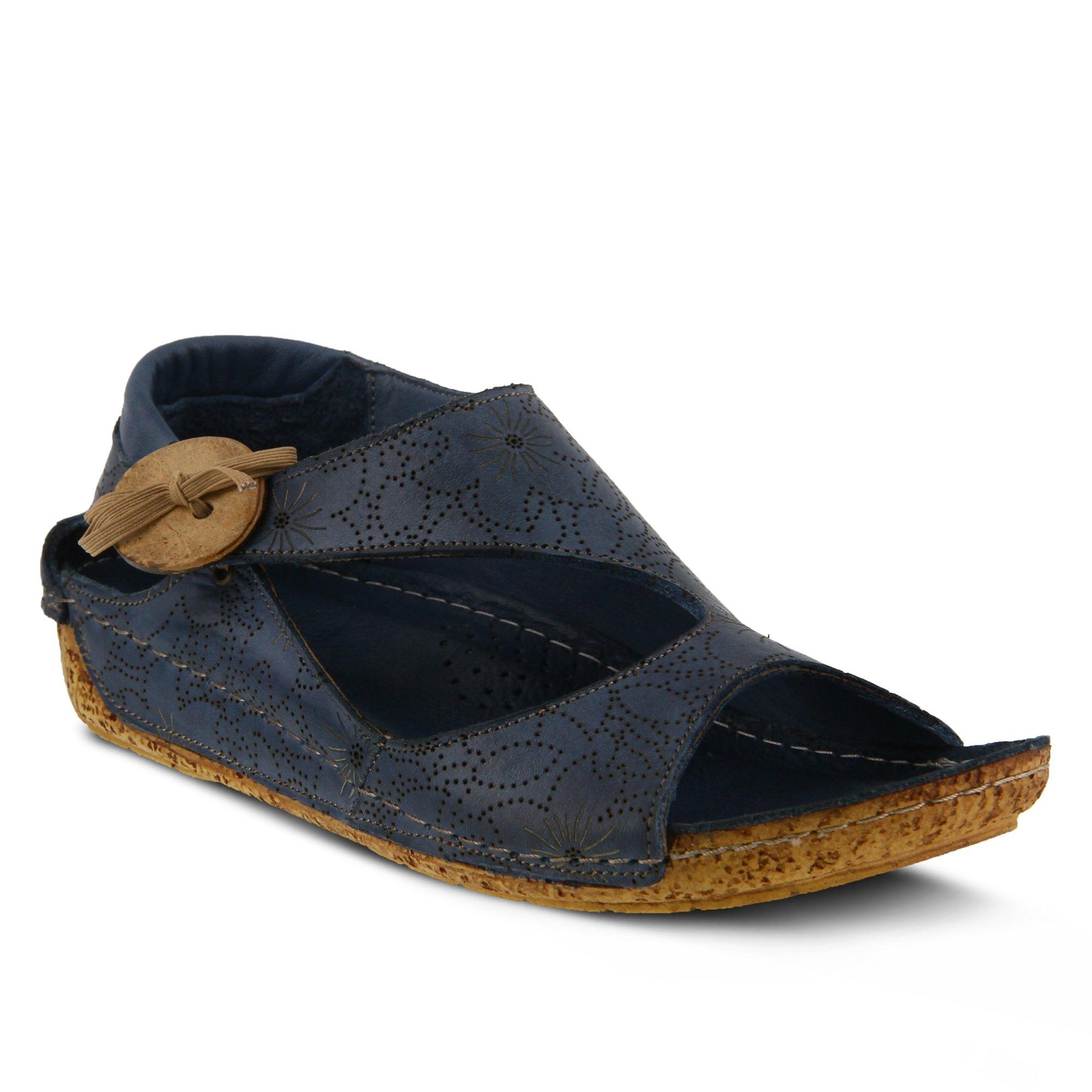spring step blue sandals