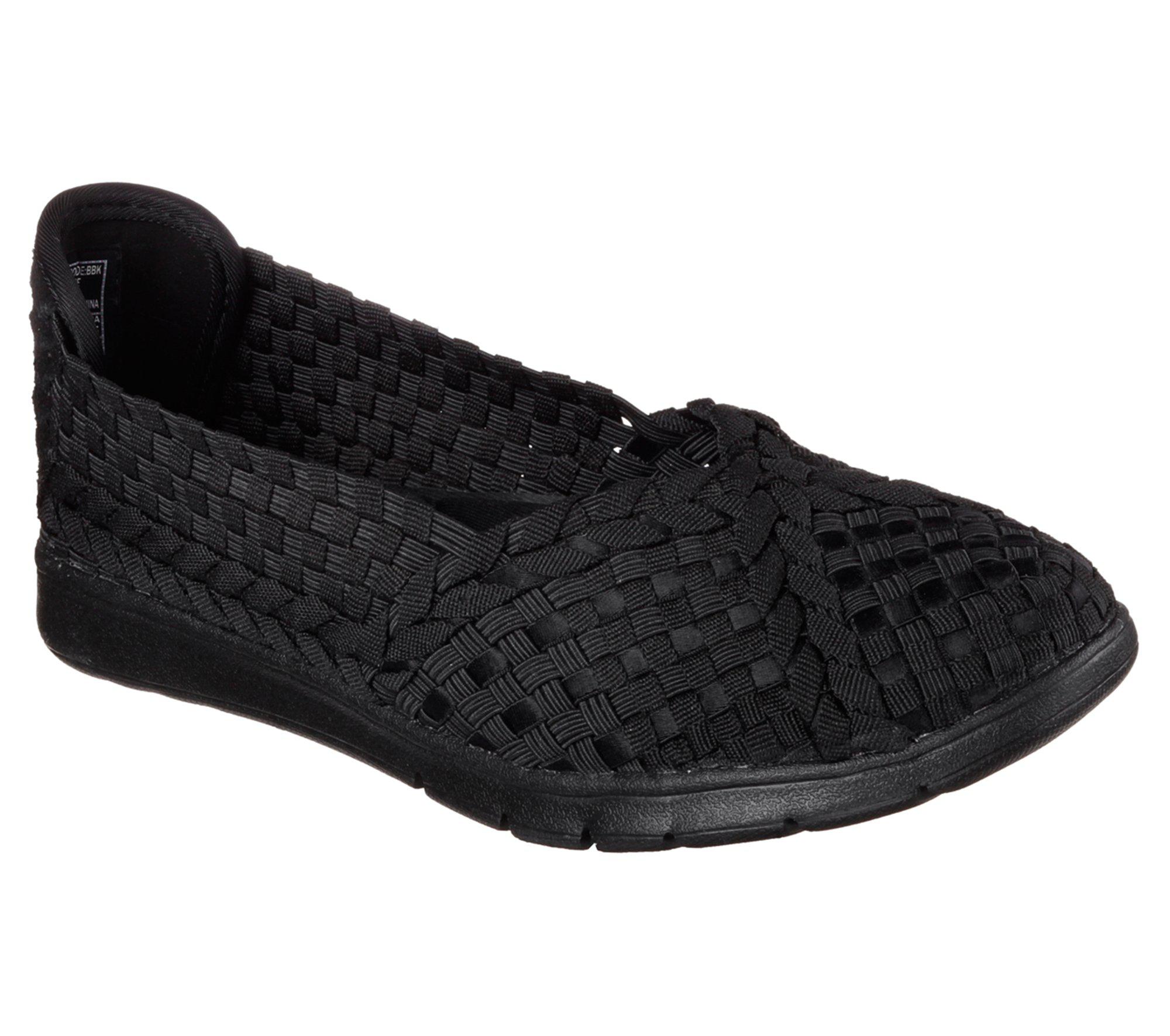 Skechers Suede Bobs Pureflex - Prima Ballet in Black Black (Black) - Lyst