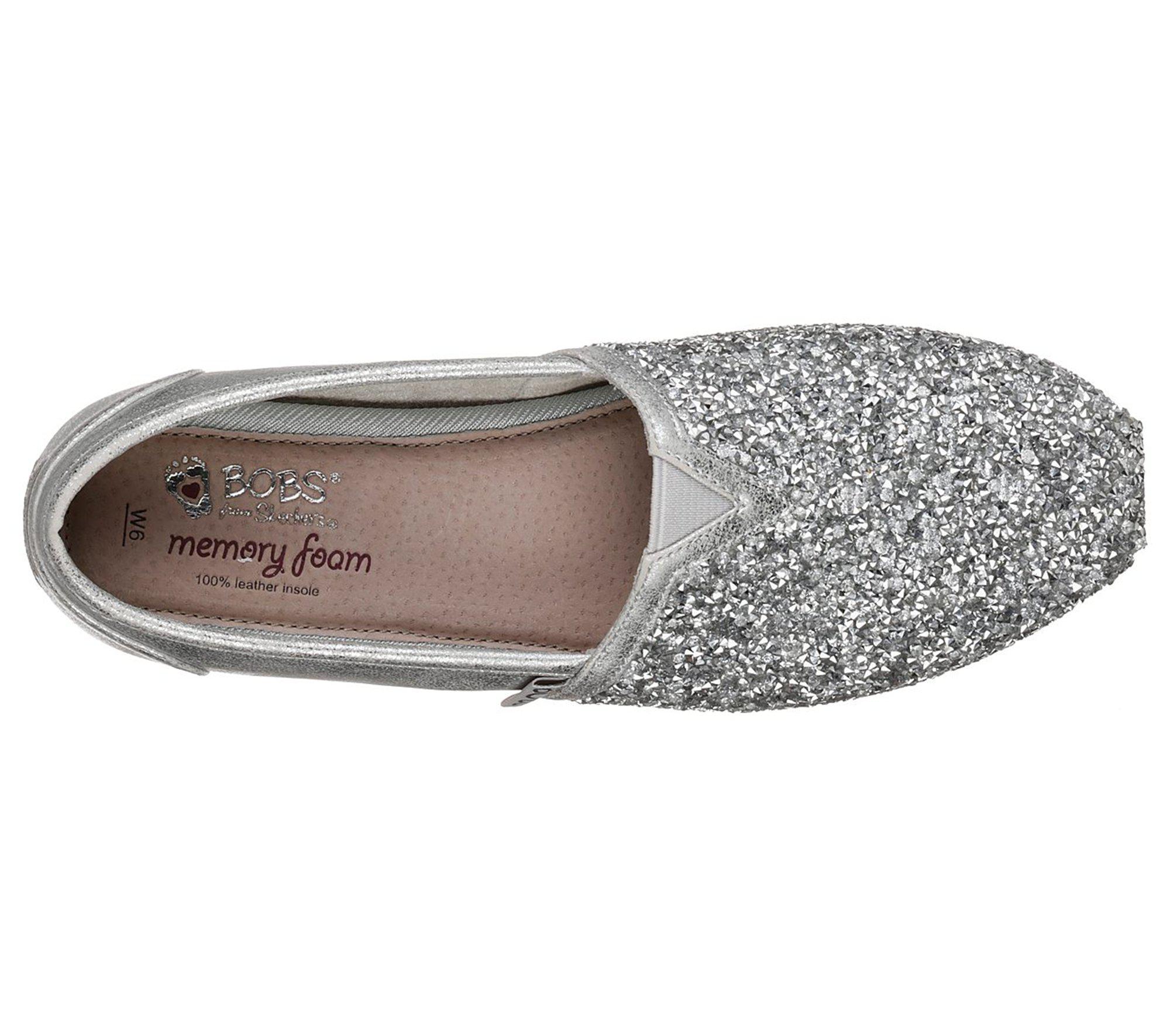 bobs silver glitter shoes