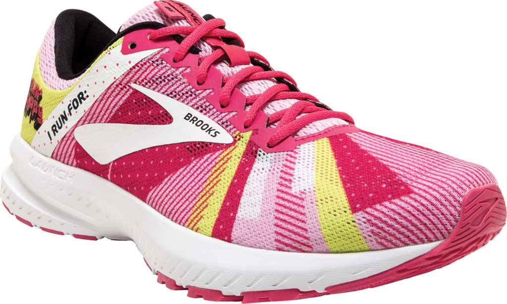 brooks launch 6 pink white lemon