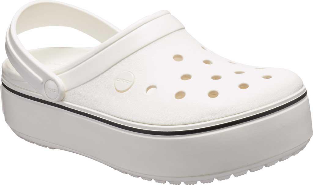 platform white crocs