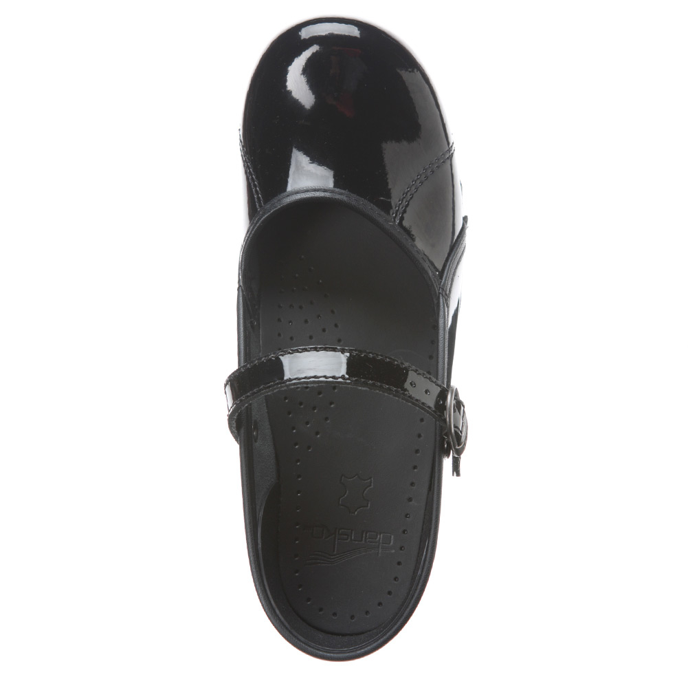 dansko marcelle black patent