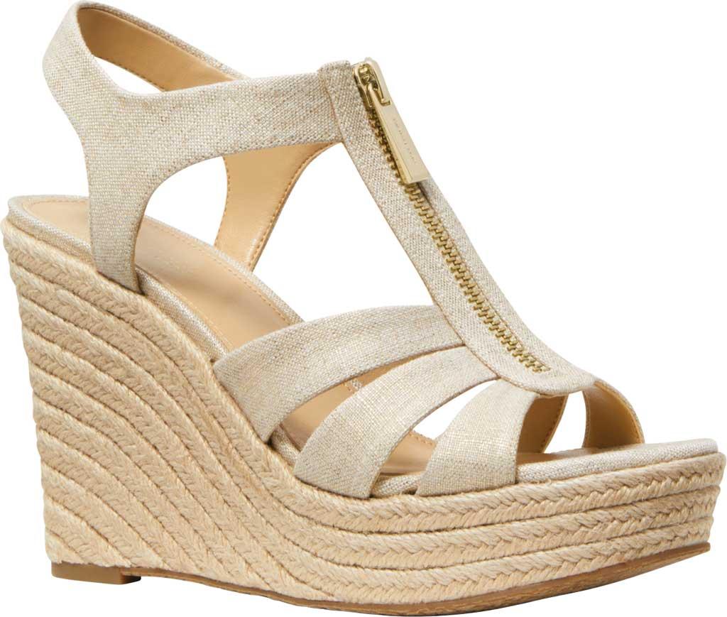 michael kors berkley wedge pale gold