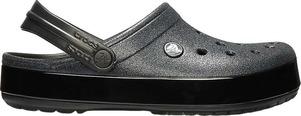 crocband glitter clog black