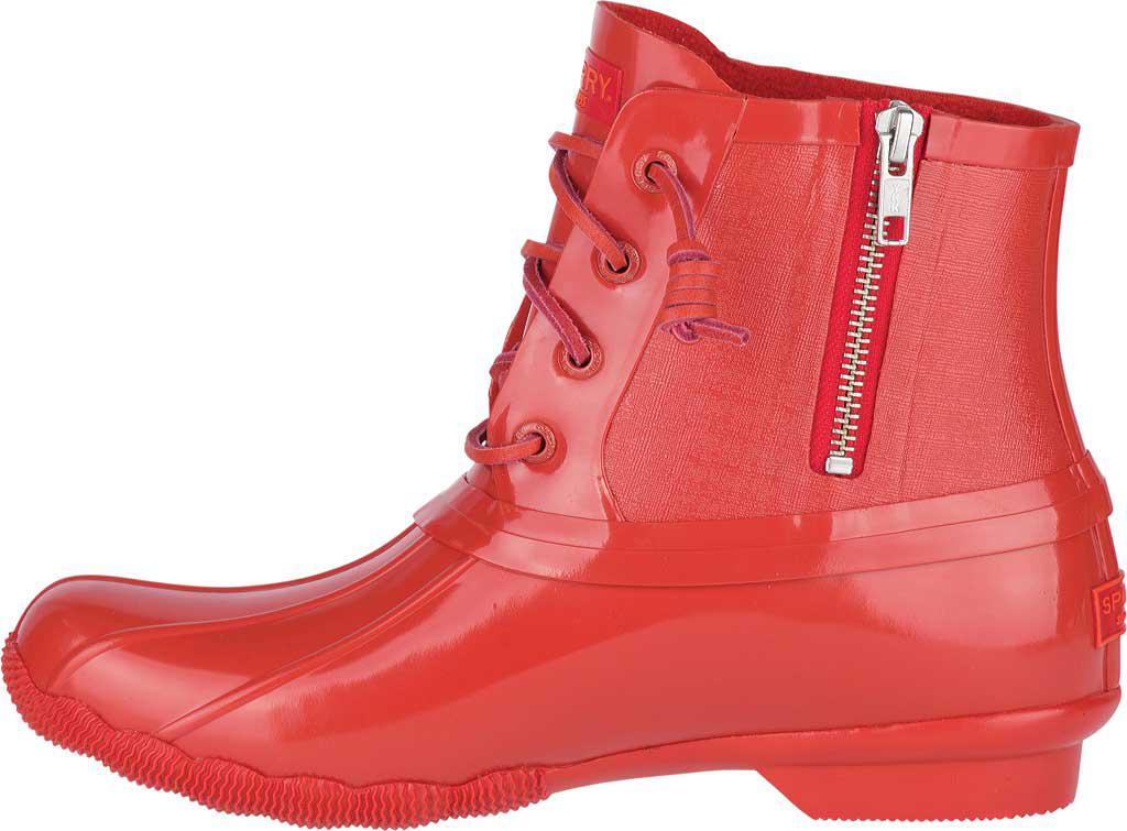 red sperry duck boots