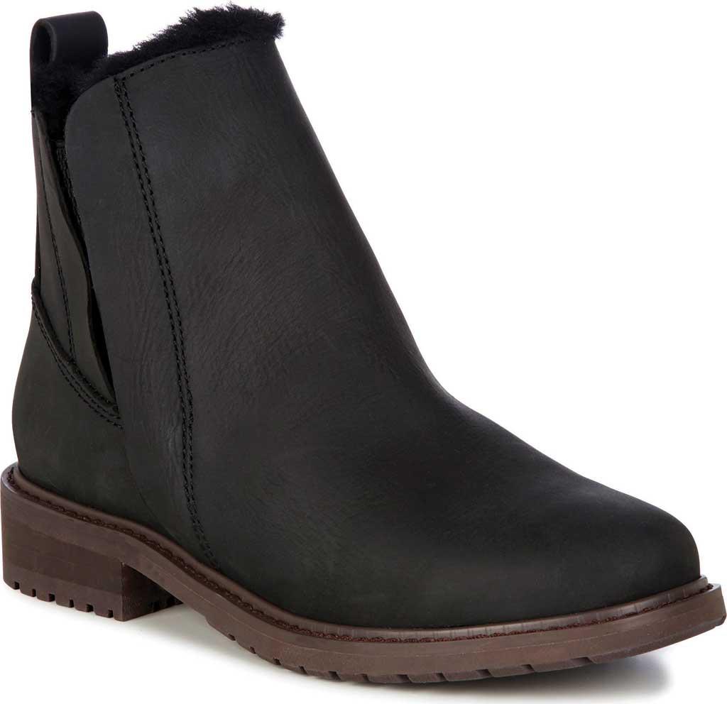 EMU Pioneer Leather Waterproof Bootie in Black Lyst