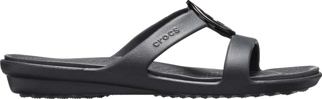 crocs women's sanrah metal block slide sandal