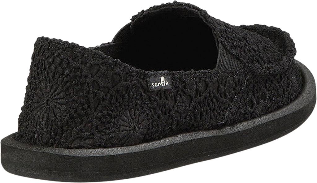 sanuk donna crochet black