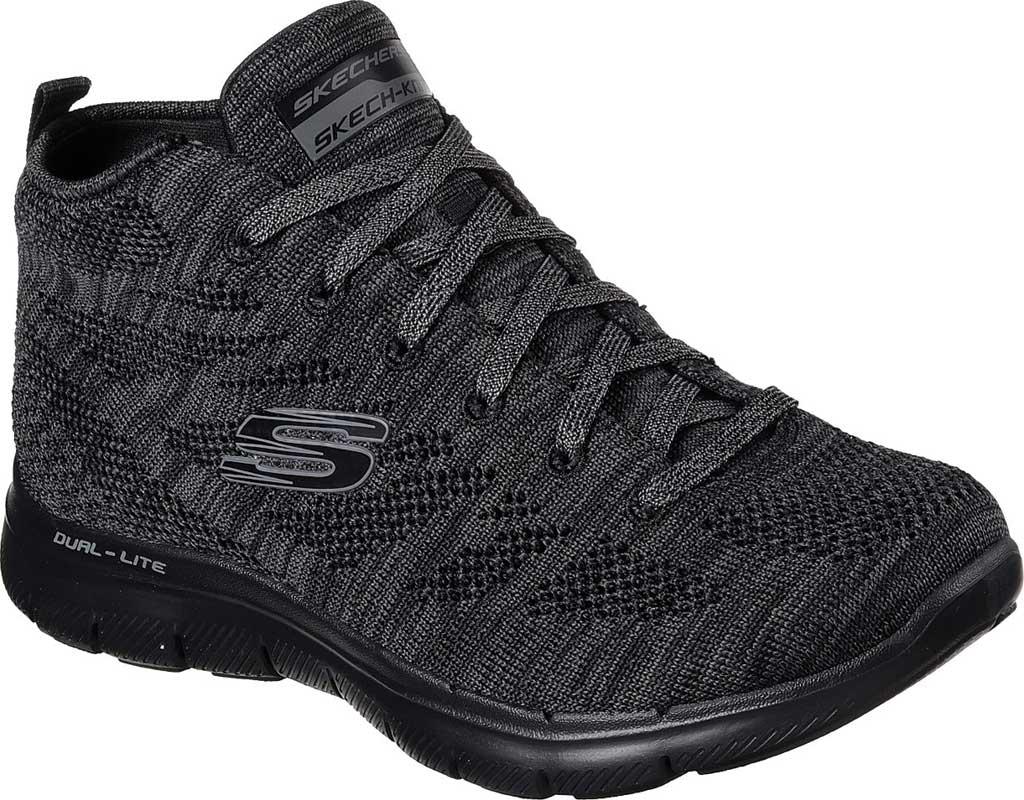 Skechers Rubber Flex Appeal 2.0 Stratosphere High Top Sneaker in Black