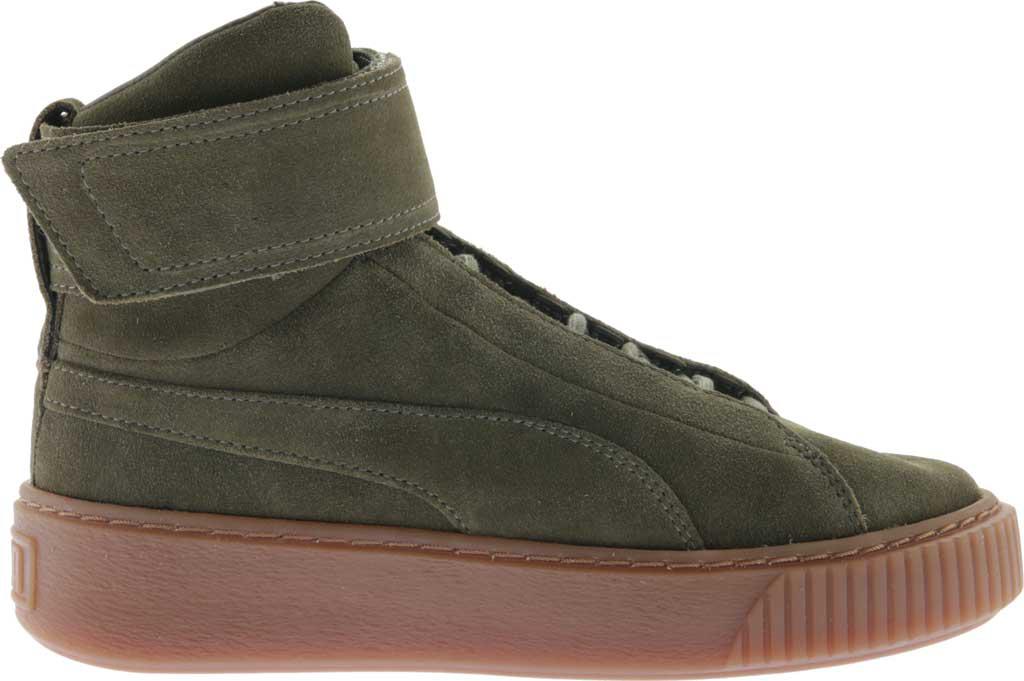 puma platform mid olive night gum