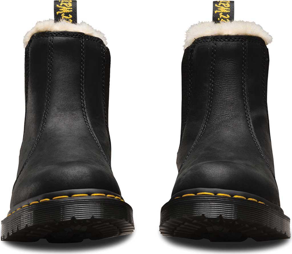 black leonore fur lined chelsea boots