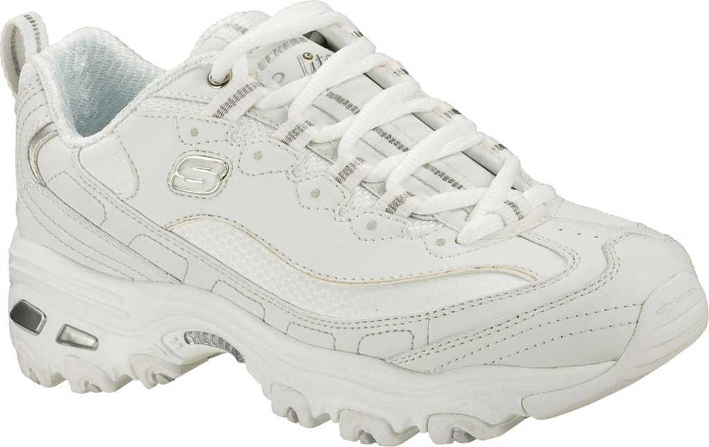 skechers d lite white