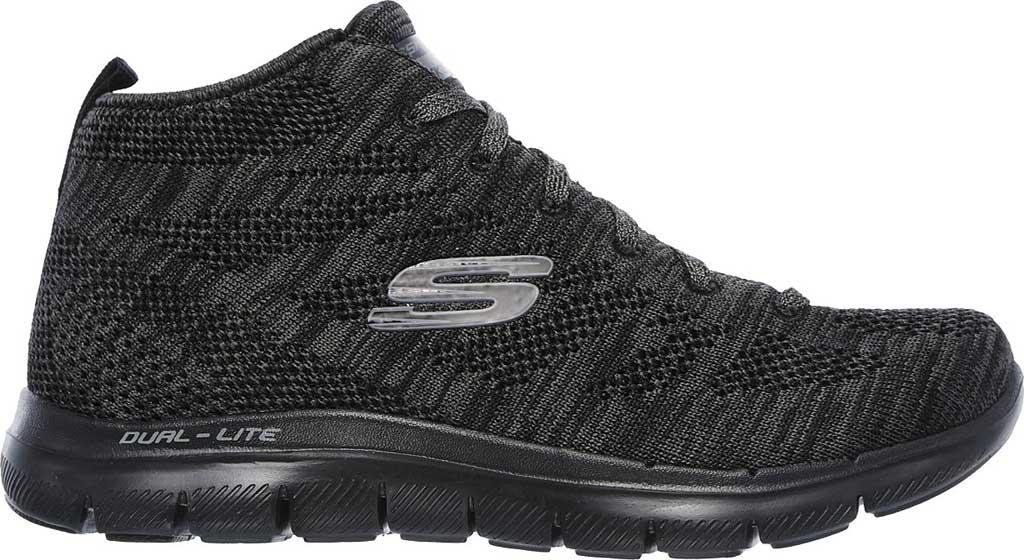 Skechers Rubber Flex Appeal 2.0 Stratosphere High Top Sneaker in Black/Black (Black) Lyst