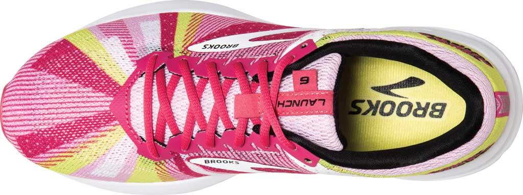 brooks launch 6 pink white lemon