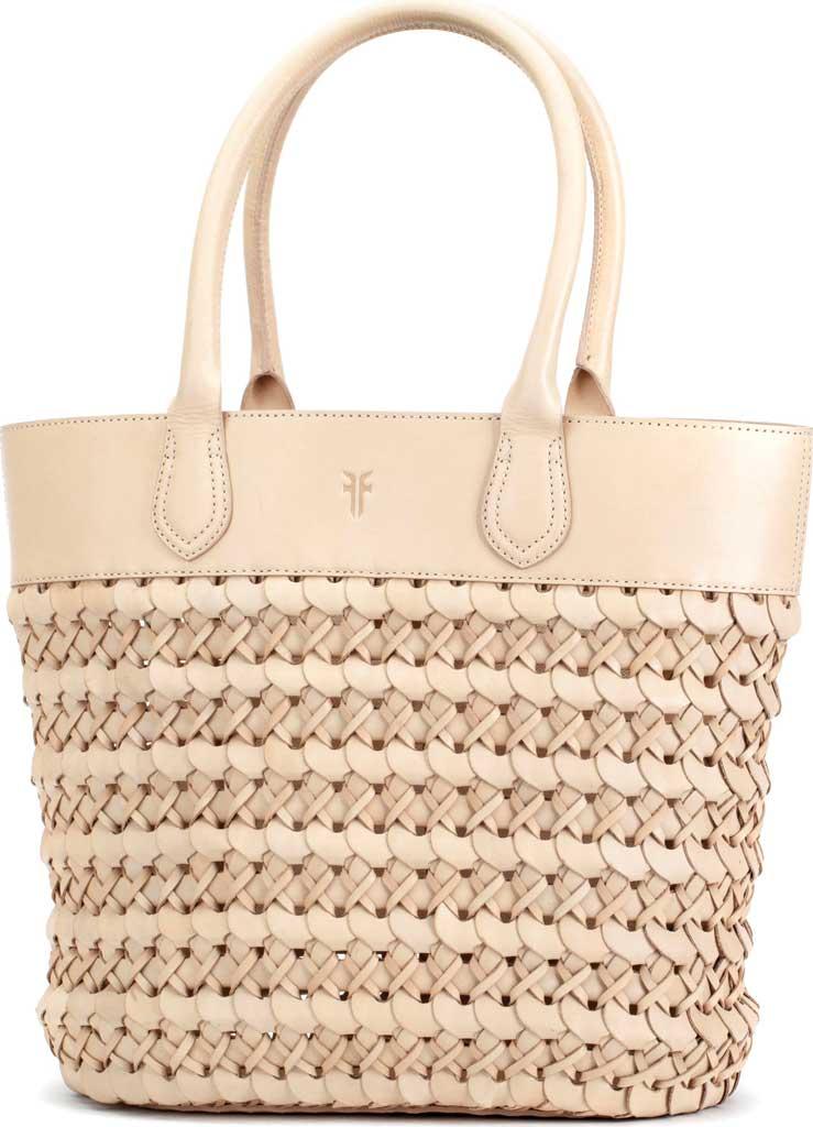 frayed woven tote bag