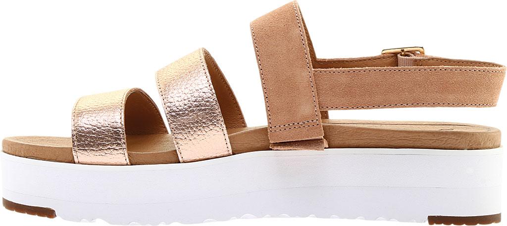 UGG Rubber Braelynn Strappy Sandal in Rose Gold Metallic Leather/Suede (Pink) - Lyst