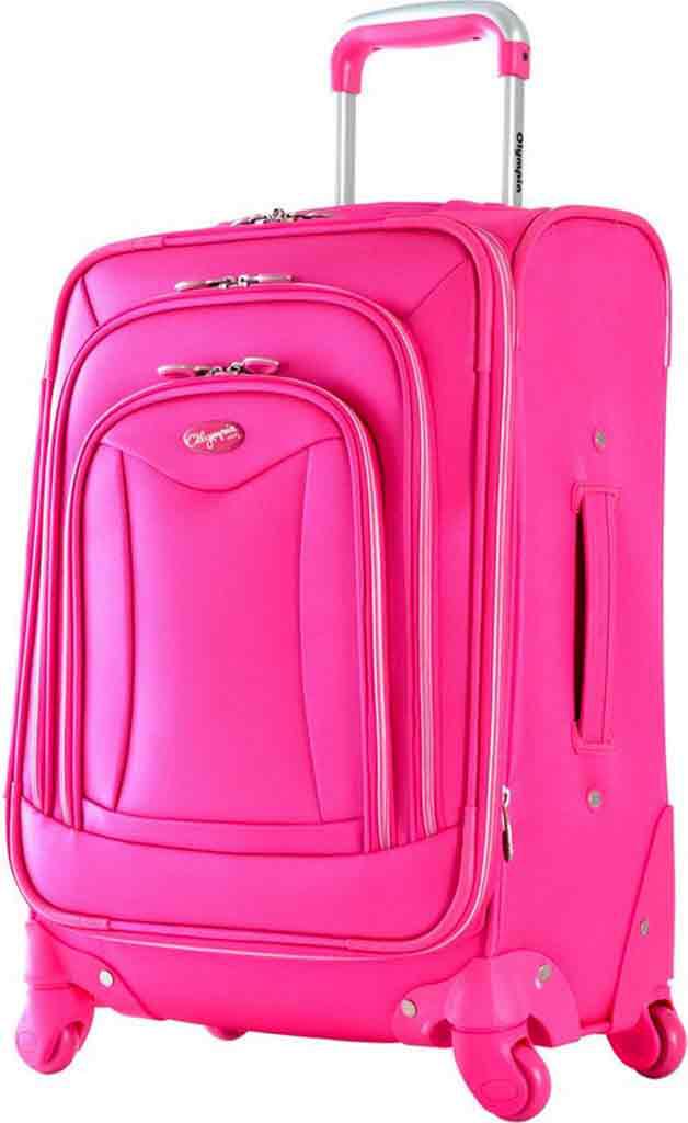 Olympia Synthetic Luxe 3 Piece Luggage Set in Hot Pink (Pink) - Lyst