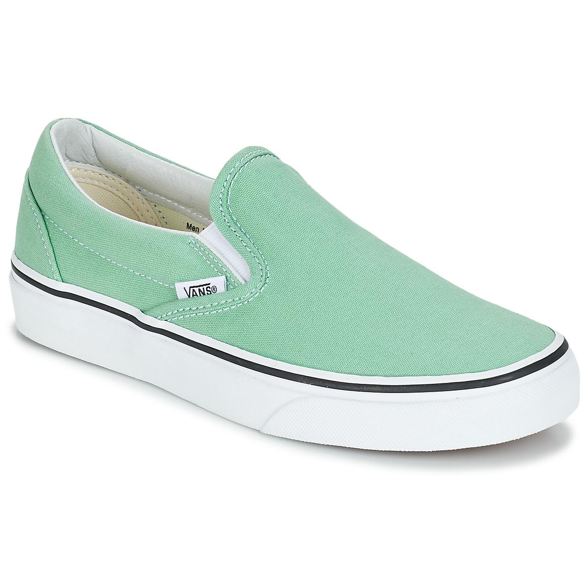 Classic Slip-On Neptune Green/ True White en Caoutchouc Vans - Lyst